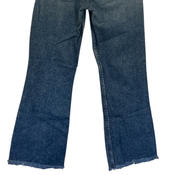 Reformation Mid Rise Crop Flare Button Fly Baltic Wash Jean Size 26 - Picture 9 of 15